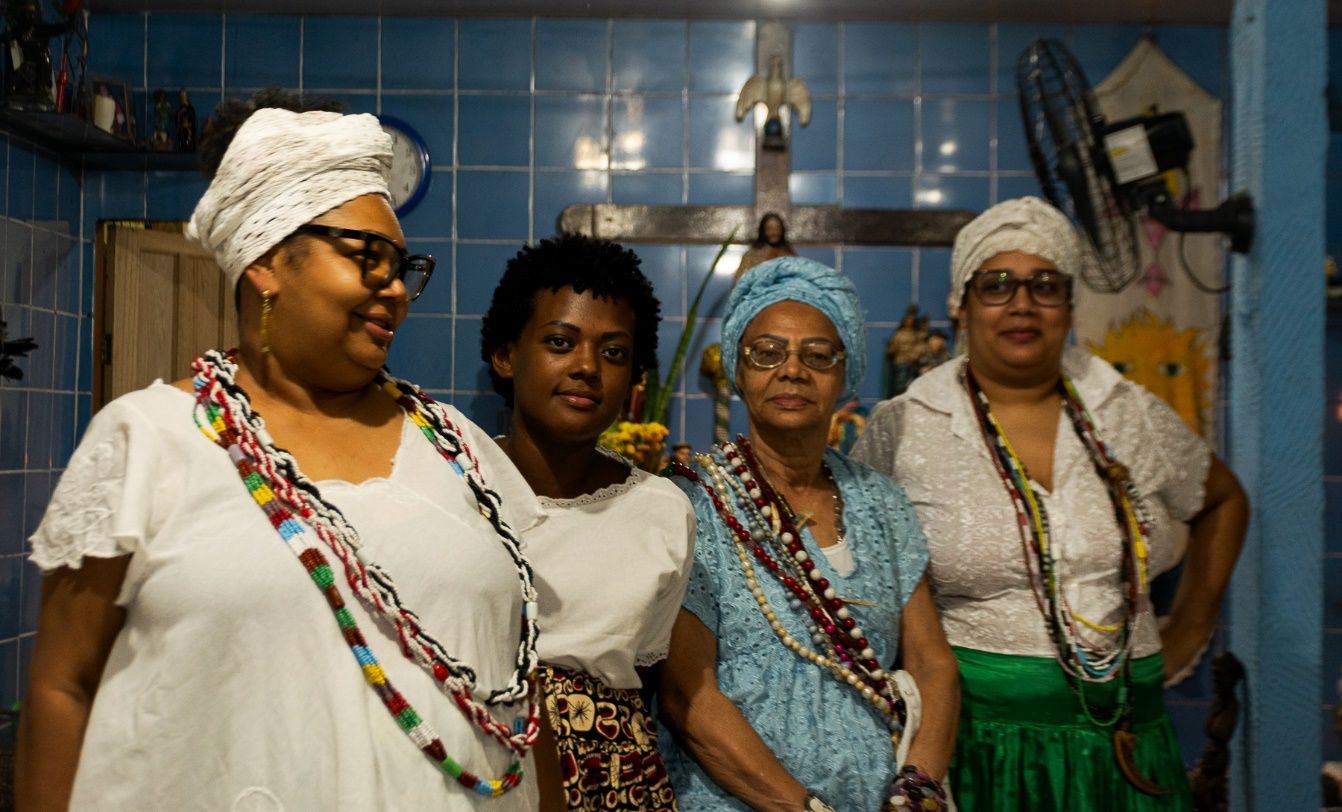 Mulheres do terreiro — fotografia de Janete Diniz